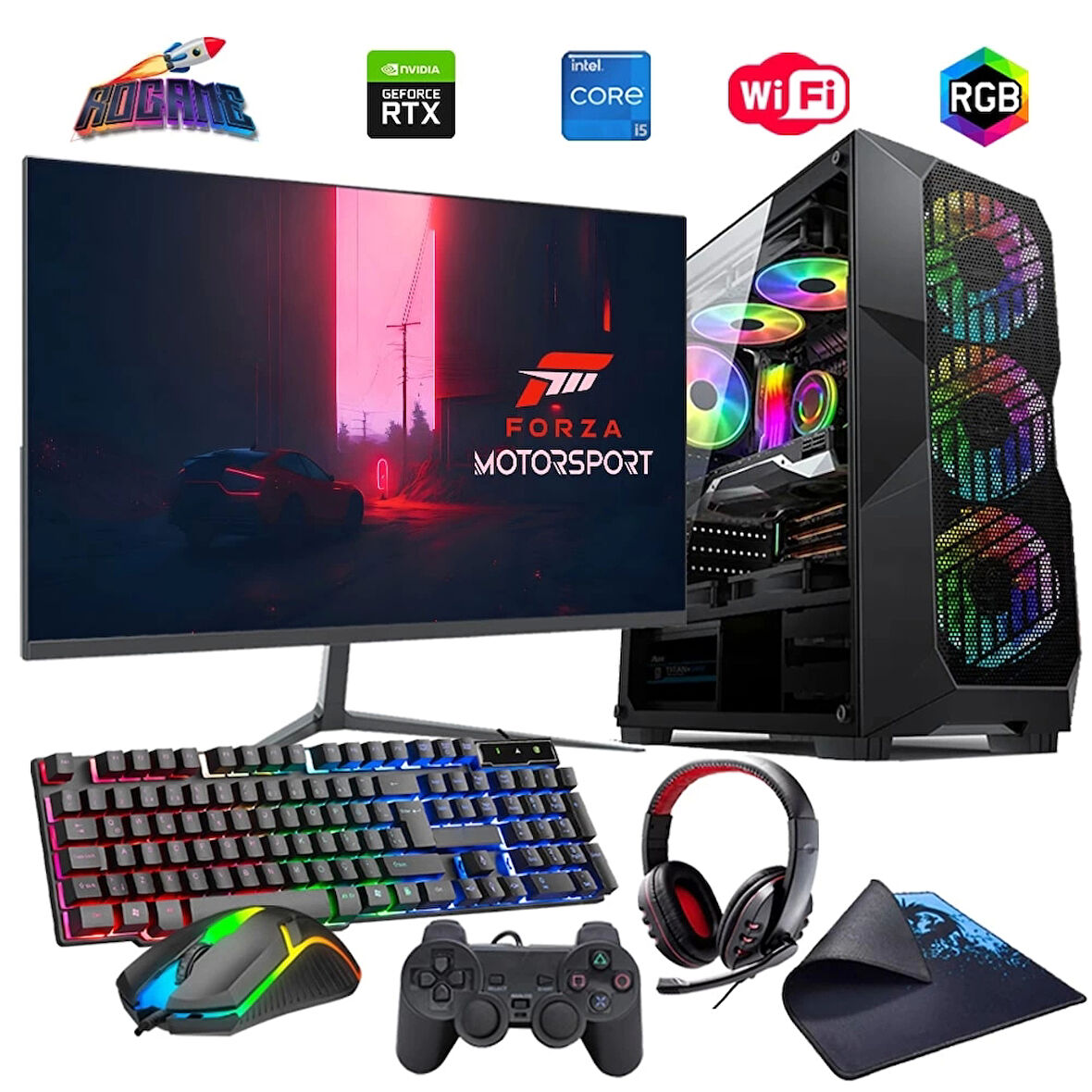I5 13400F 16GB DDR4 480SSD 6GB RTX3050 27" 165HzMon. Oyun Bilgisayarı (Gaming SET)