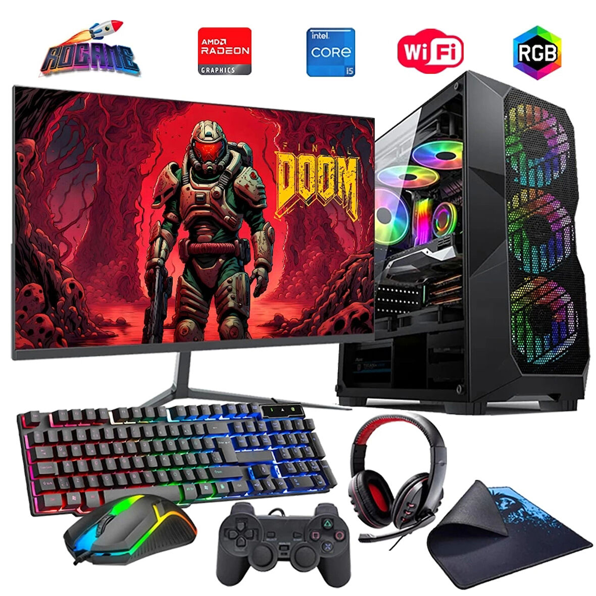 I5 13400F 16GB DDR4 480SSD 8GB RX580 27" 165Hz Mon. Oyun Bilgisayarı (Gaming SET)