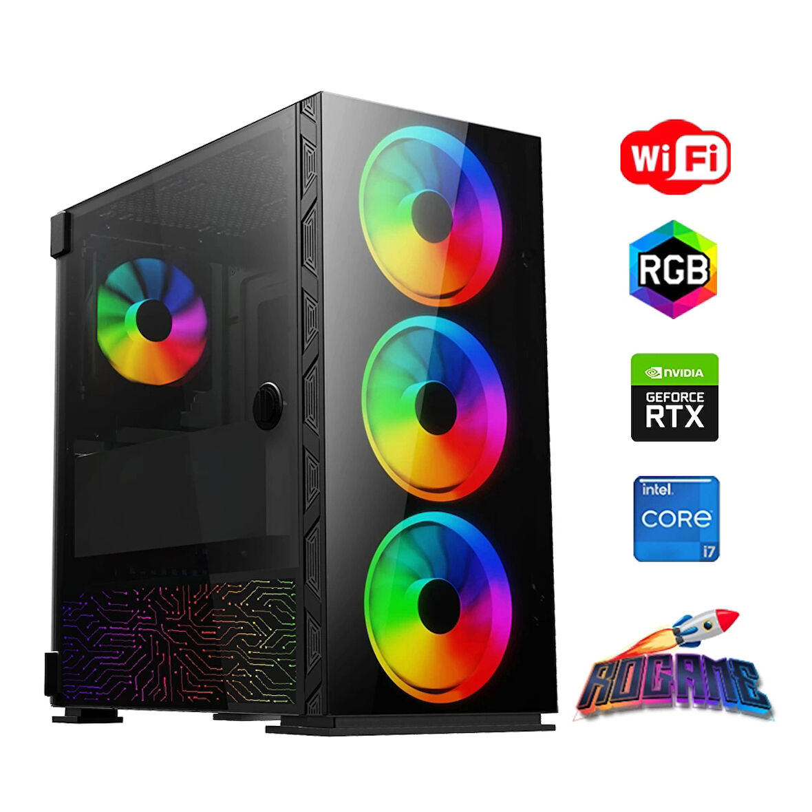 I5 13400F 16GB DDR4 480SSD 12GB RTX3060 Oyun Bilgisayarı