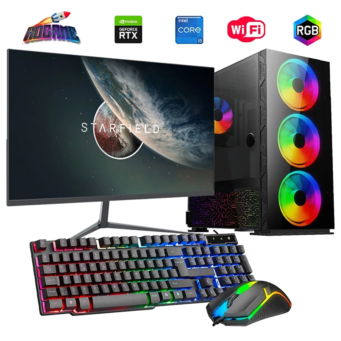 I5 13400F 16GB DDR4 480SSD 12GB RTX3060 27" 165Hz Mon. Oyun Bilgisayarı