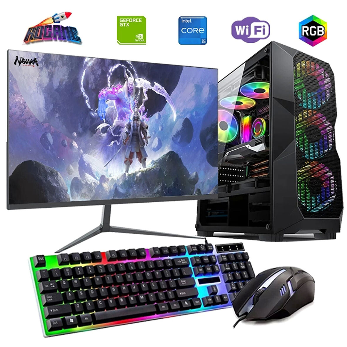 I5 13400F 32GB DDR4 1TB M2 4GB GTX1650 24" Mon. Oyun Bilgisayarı