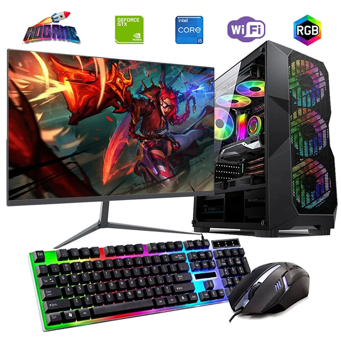I5 13400F 32GB DDR4 1TB M2 4GB GTX1650 27" 165Hz Mon. Oyun Bilgisayarı
