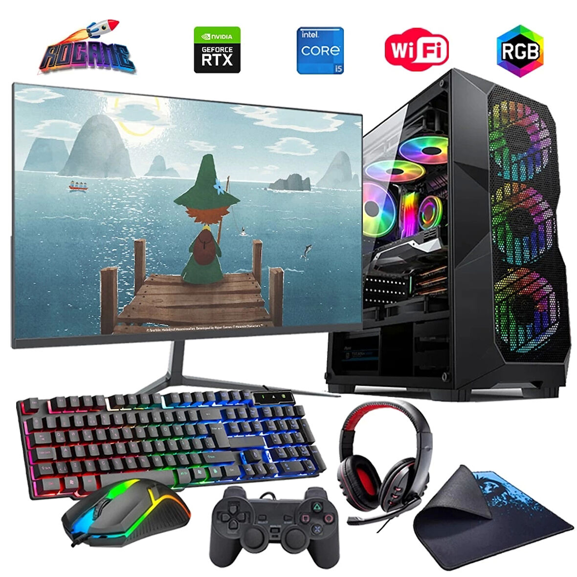 I5 13400F 32GB DDR4 1TB M2 6GB RTX3050 27" 165Hz Mon. Oyun Bilgisayarı (Gaming SET)