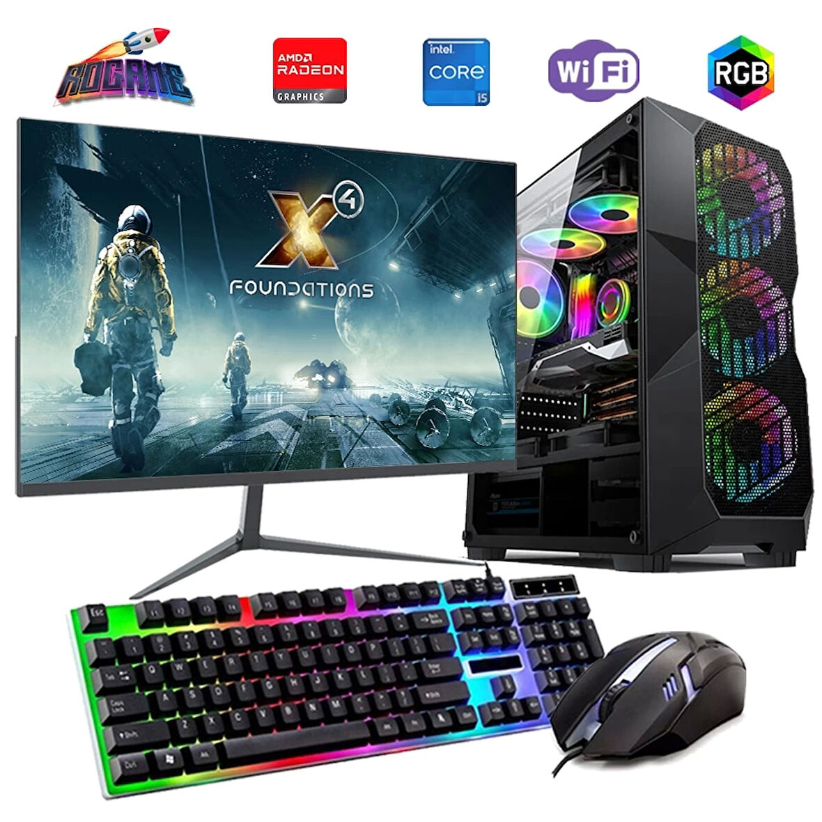 I5 13400F 32GB DDR4 1TB M2 8GB RX580 24" Mon. Oyun Bilgisayarı
