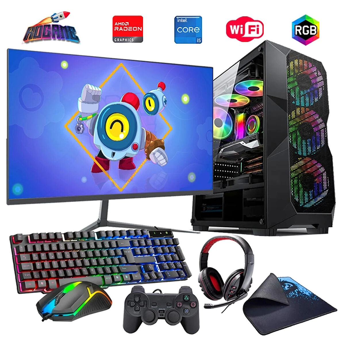 I5 13400F 32GB DDR4 1TB M2 8GB RX580 27" 165Hz Mon. Oyun Bilgisayarı (Gaming SET)
