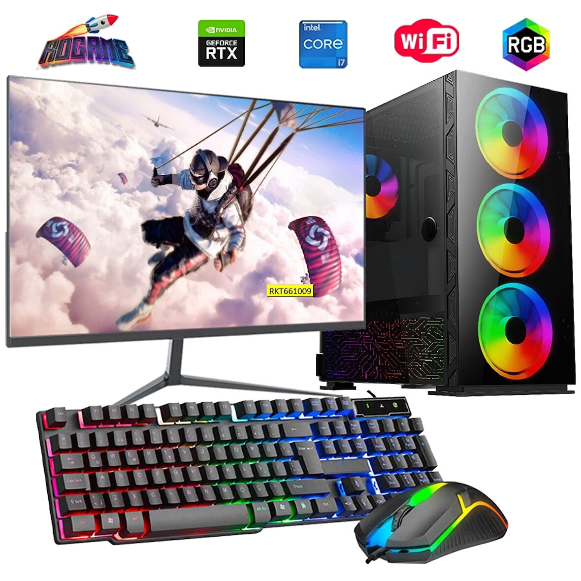 i7 14700F 32GB DDR4 1TB M2 12GB RTX3060 24" Mon. Oyun Bilgisayarı