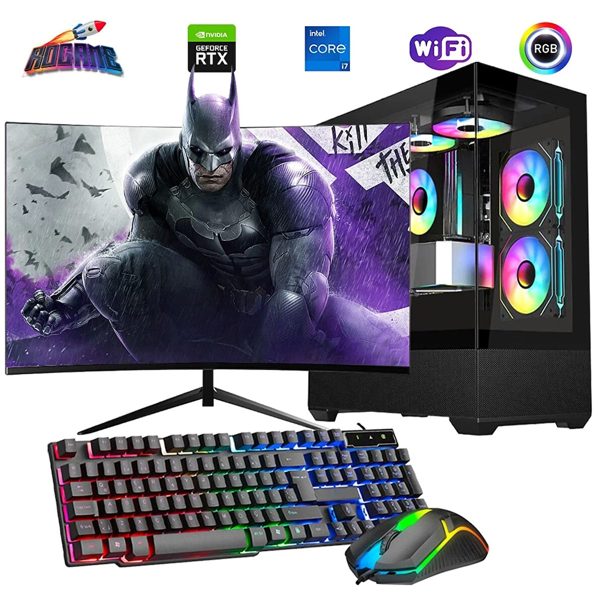 I7 14700F 32GB DDR4 1TB M2 12GB RTX4070 24" 100Hz Mon. Oyun Bilgisayarı