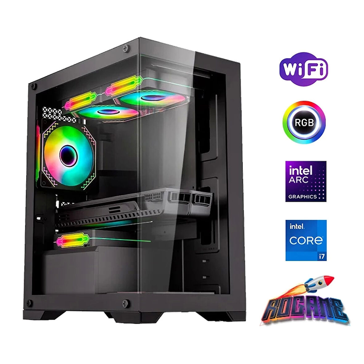 i7 14700F 16GB DDR4 480SSD 12GB ARC B580 Oyun Bilgisayarı