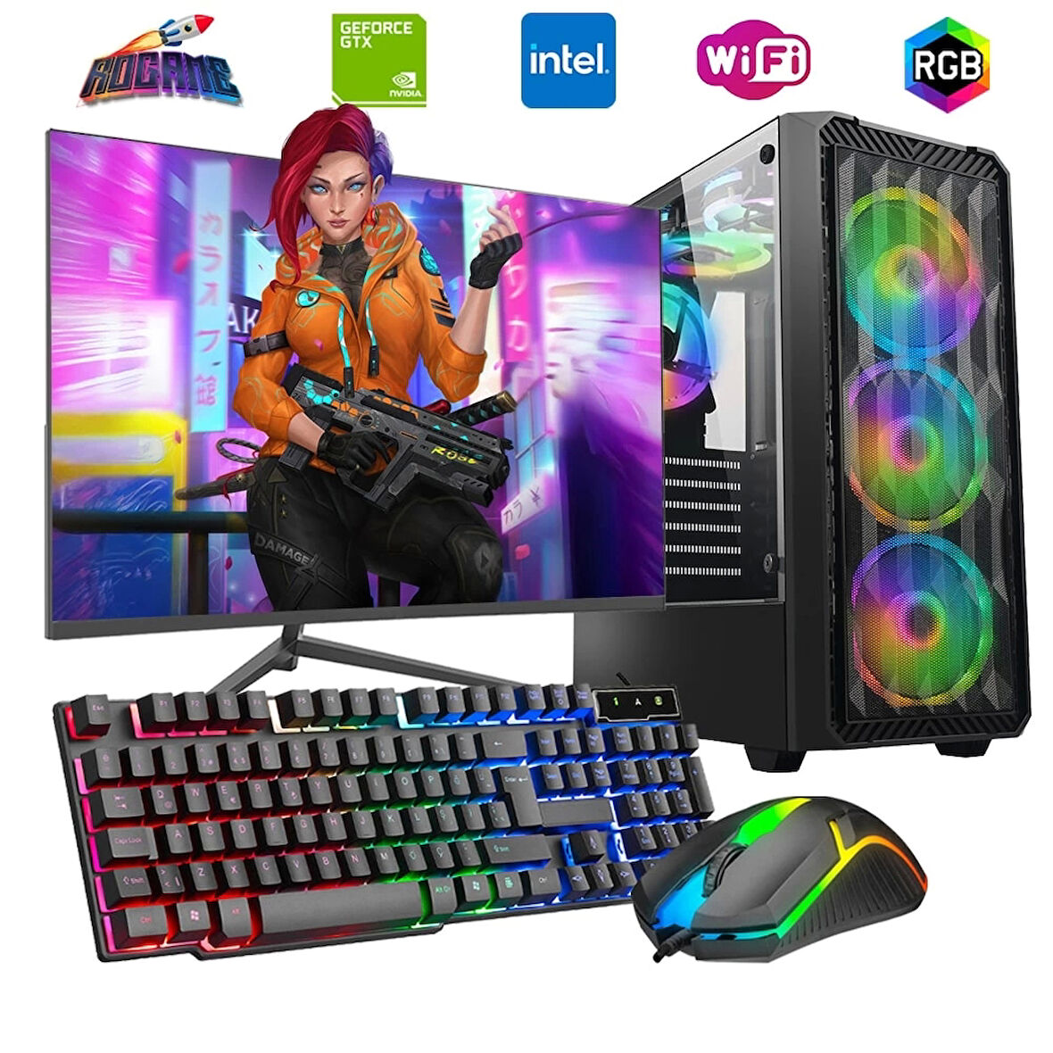 i5 12400F 16GB DDR4 1TB m2 4GB GTX1650 27" 165Hz Monitörlü Oyun Bilgisayarı