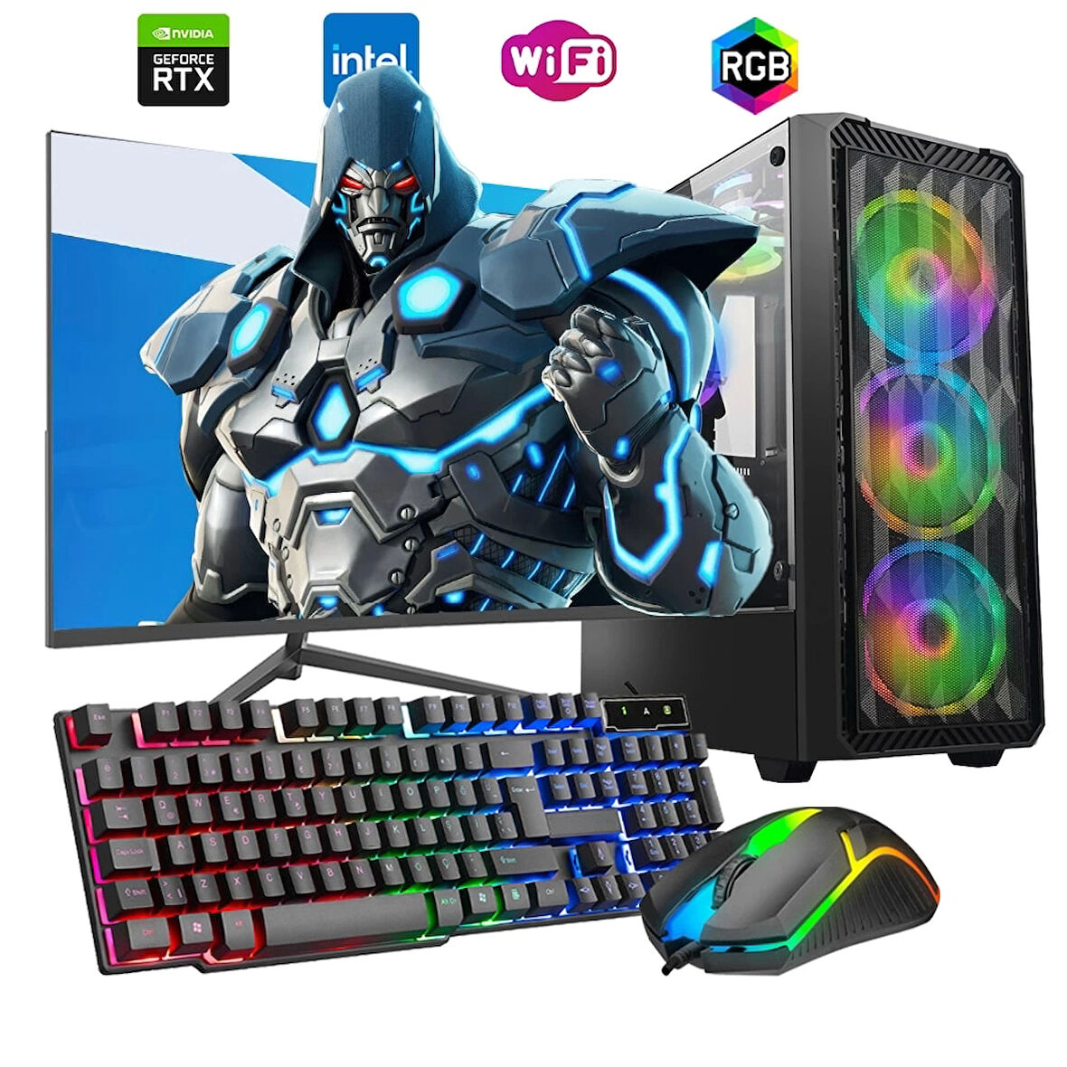 i5 12400F 16GB DDR4 1TB m2 8GB RTX3050 24" Monitörlü Oyun Bilgisayarı
