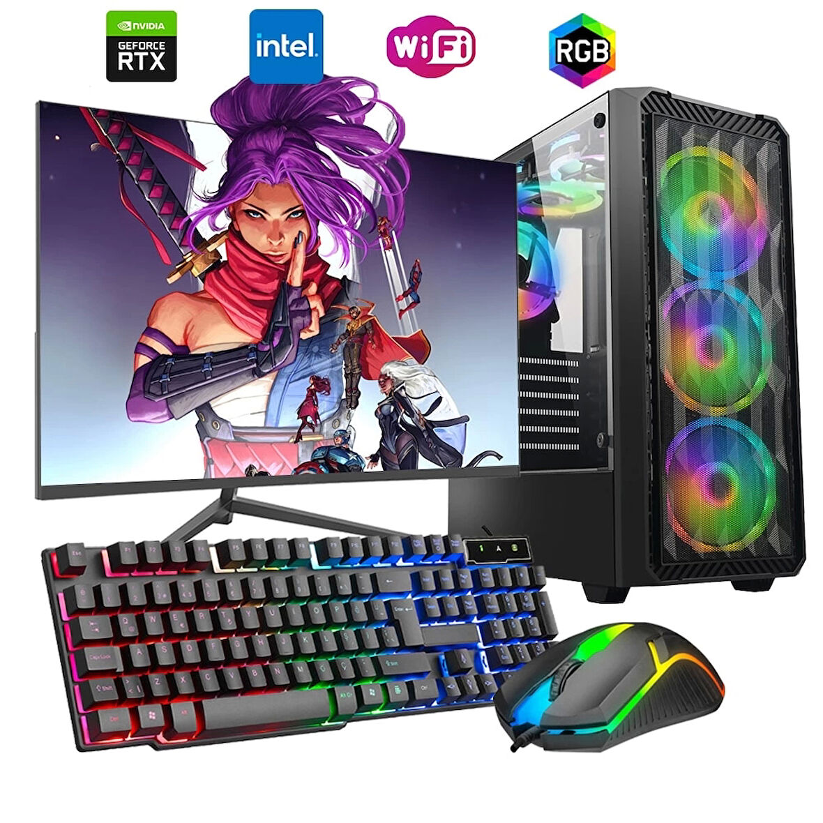 i5 12400F 16GB DDR4 1TB m2 8GB RTX3050 27" 165Hz Monitörlü Oyun Bilgisayarı