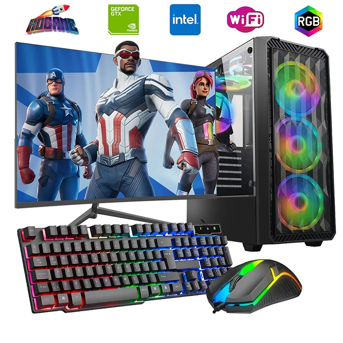 İ7 12700F 16GB DDR4 1TB m2 4GB GTX1650 27" 165Hz Monitörlü Oyun Bilgisayarı