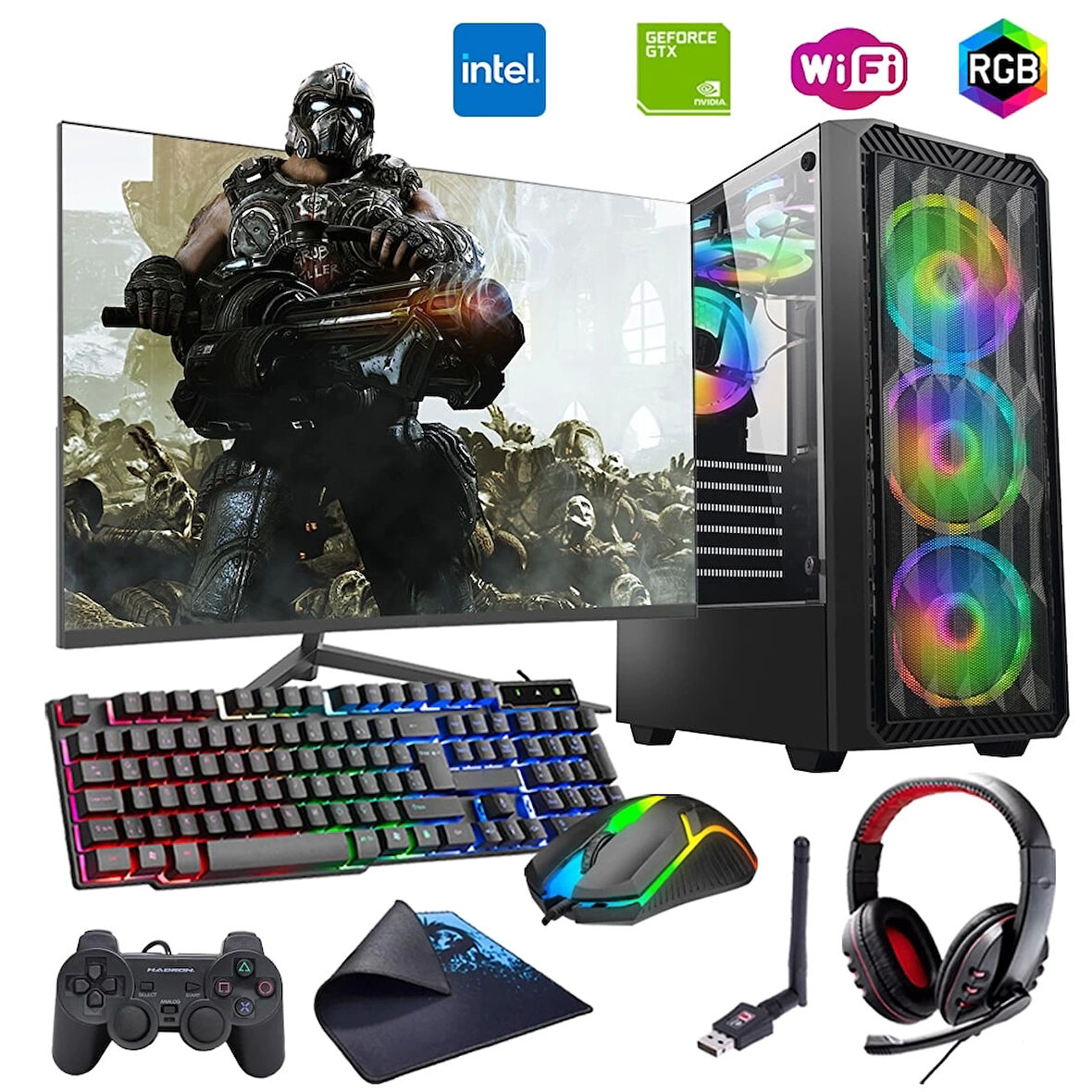 i5 13400F 16GB DDR4 1TB m2 4GB GTX1650 27" 165Hz Monitörlü Oyun Bilgisayarı (Gaming SET)