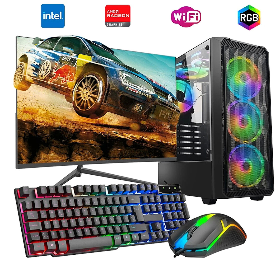 i7 14700F 16GB DDR4 1TB m2 8GB RX580 27" 165Hz Monitörlü Oyun Bilgisayarı
