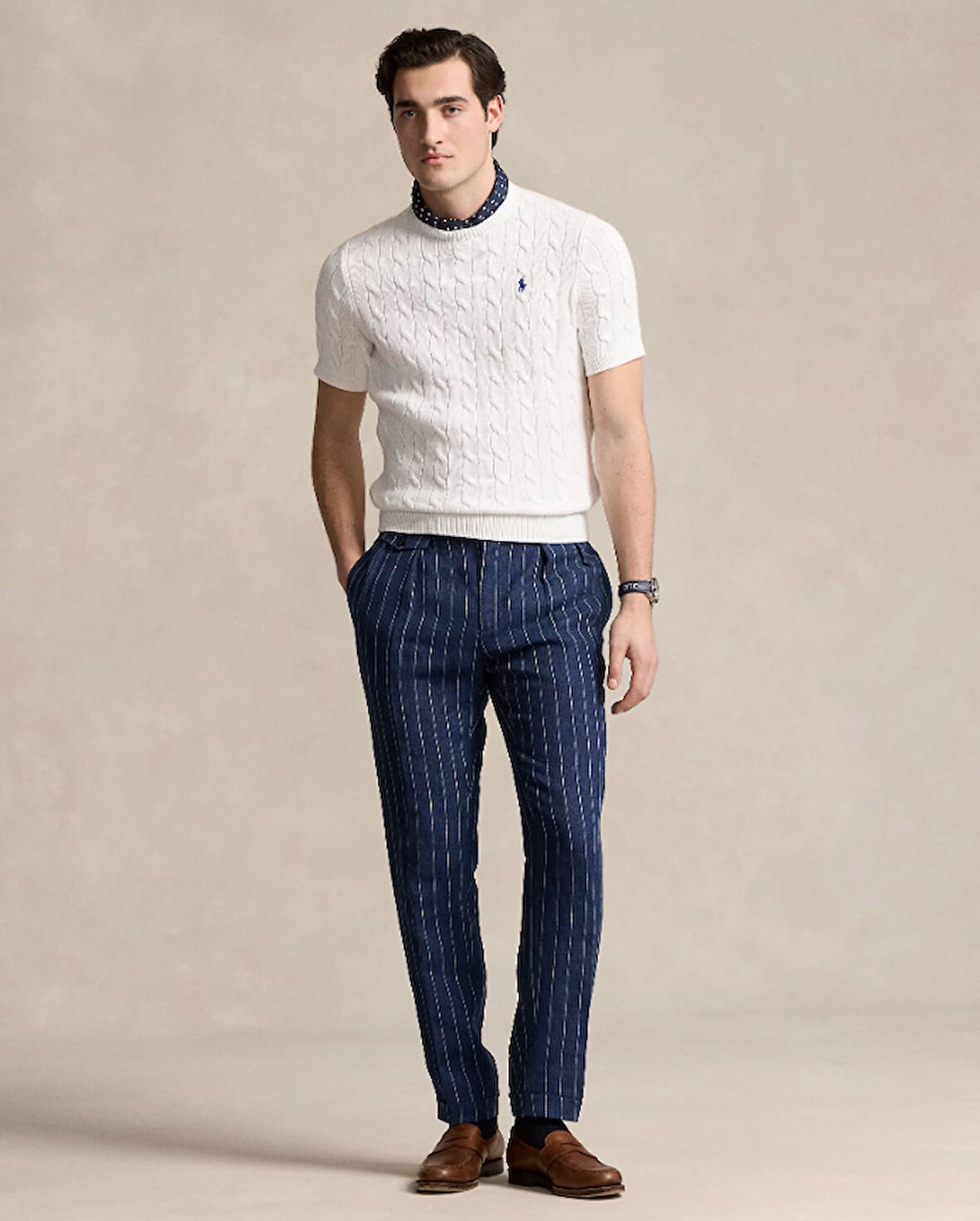 Polo Ralph Lauren Yuvarlak Yaka Saç Örgü Triko
