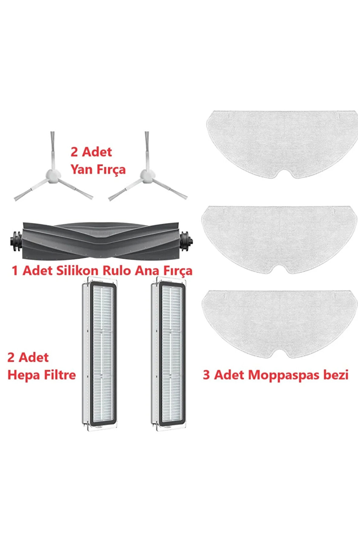 Dreame   -  D10S RLS3L Robot Süpürge Uyumlu Yedek Fırça Filtre Mop Paspas Seti Yedek Parça