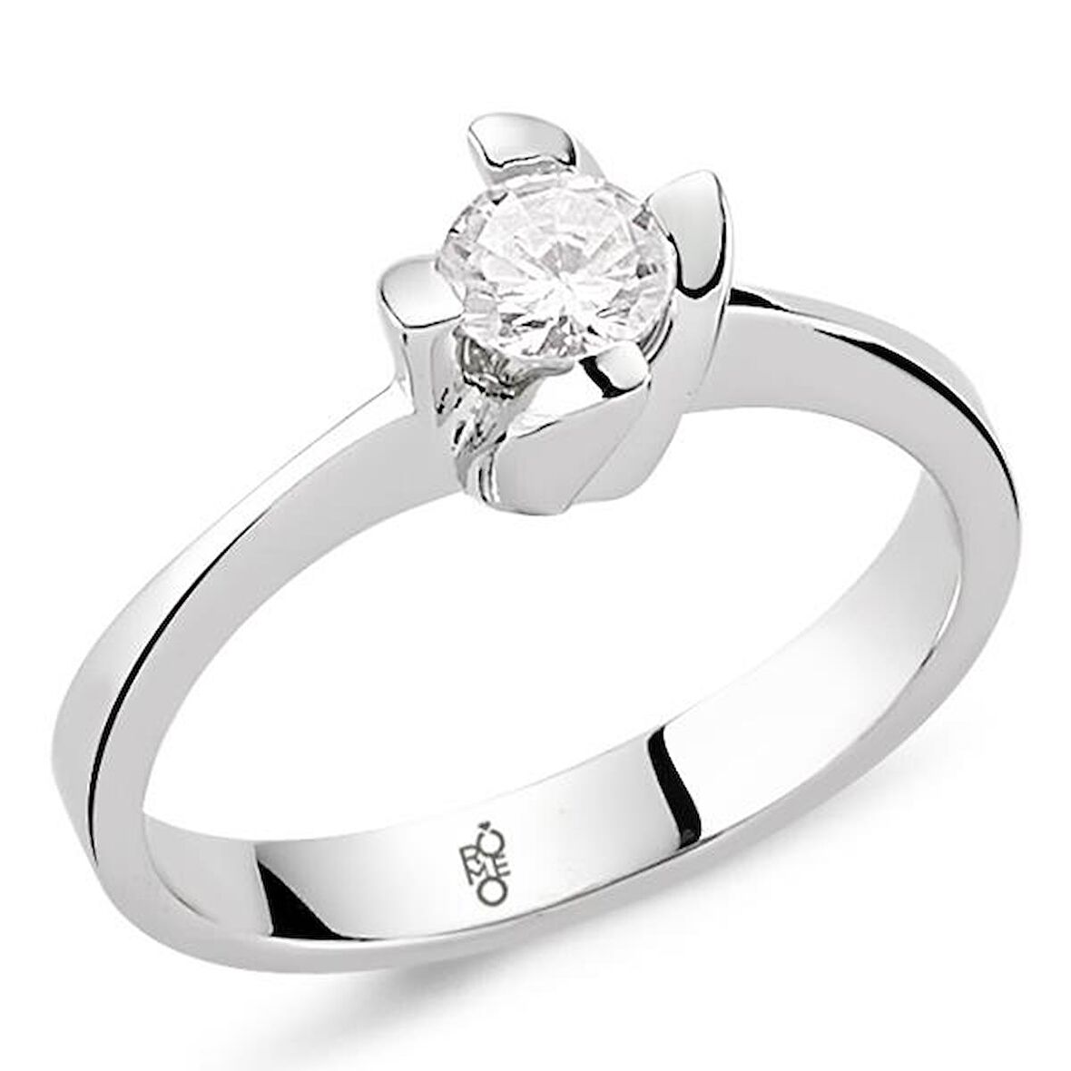 0.30 Karat F Renk HRD Sertifikalı Pırlanta Tektaş Yüzük RM-10029