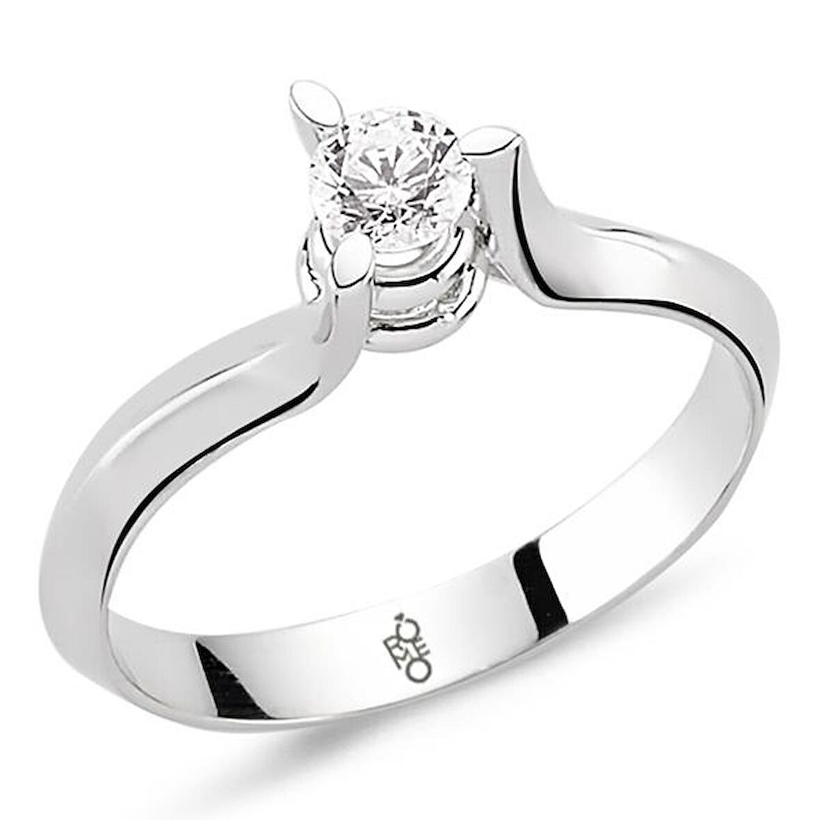 14 Ayar Altın 0.25 Ct Pırlanta Tektaş Yüzük RM-10046