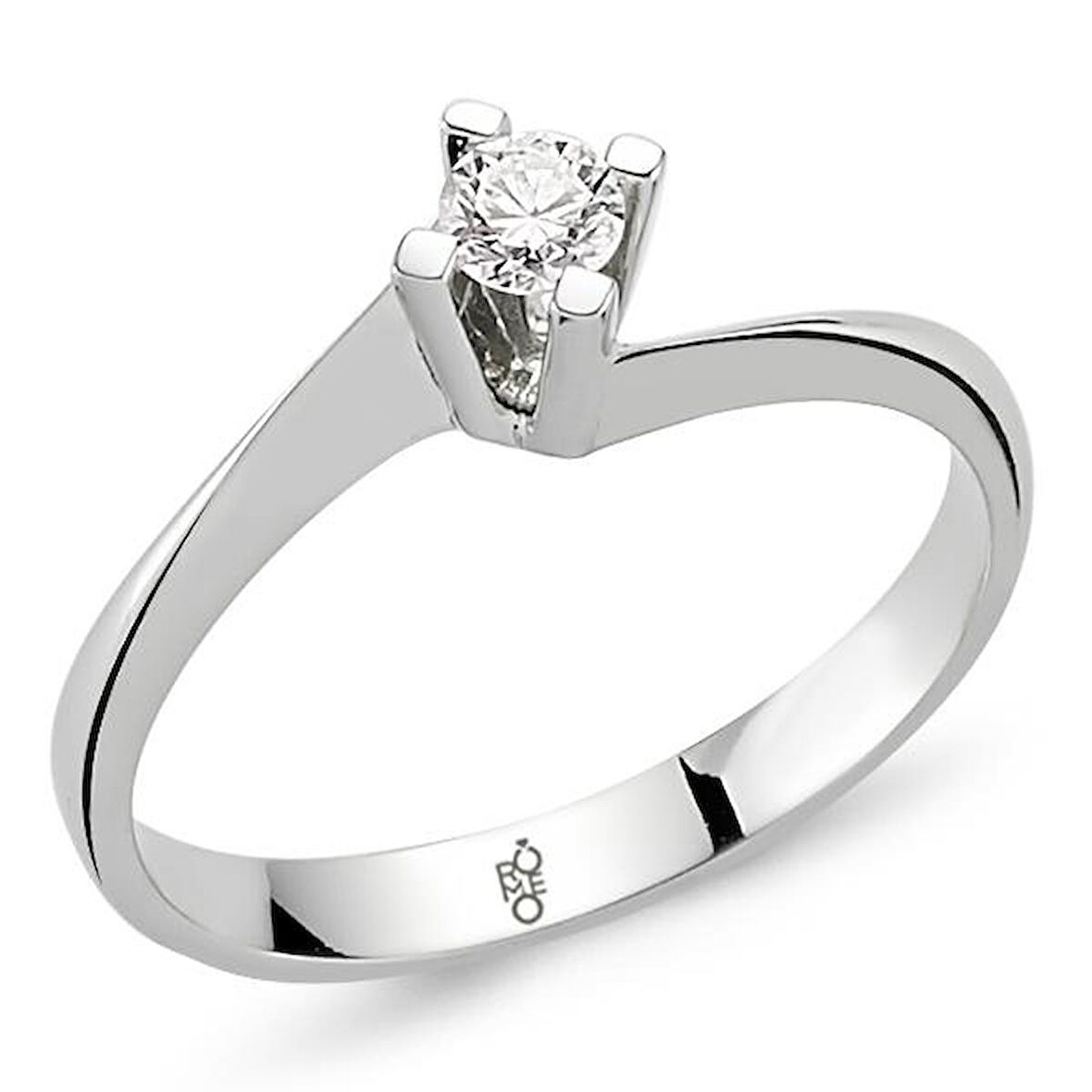 18 Ayar Altın 0.30 Ct Pırlanta Tektaş Yüzük RM30055