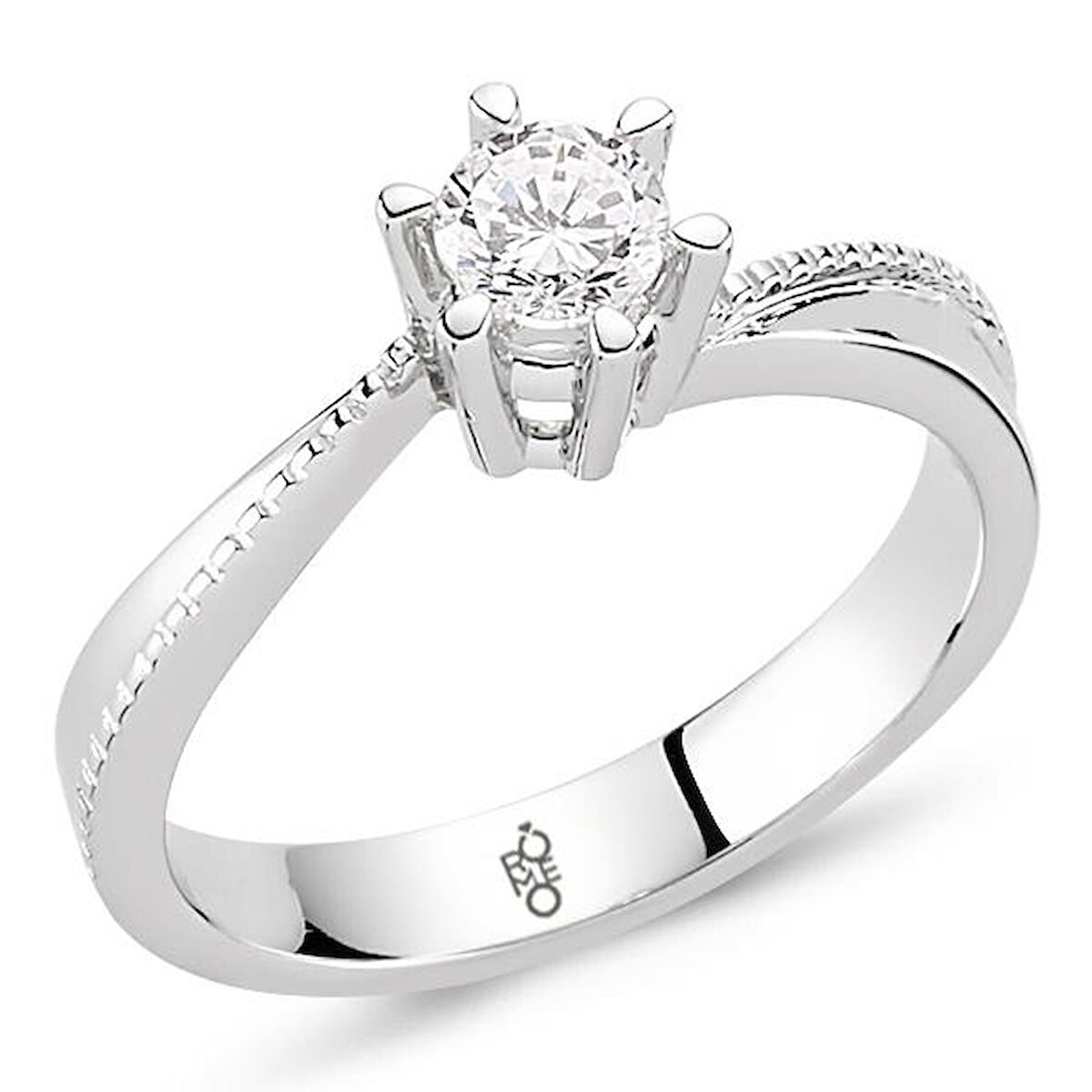 18 Ayar Altın 0.30 Ct Pırlanta Tektaş Yüzük RM30062