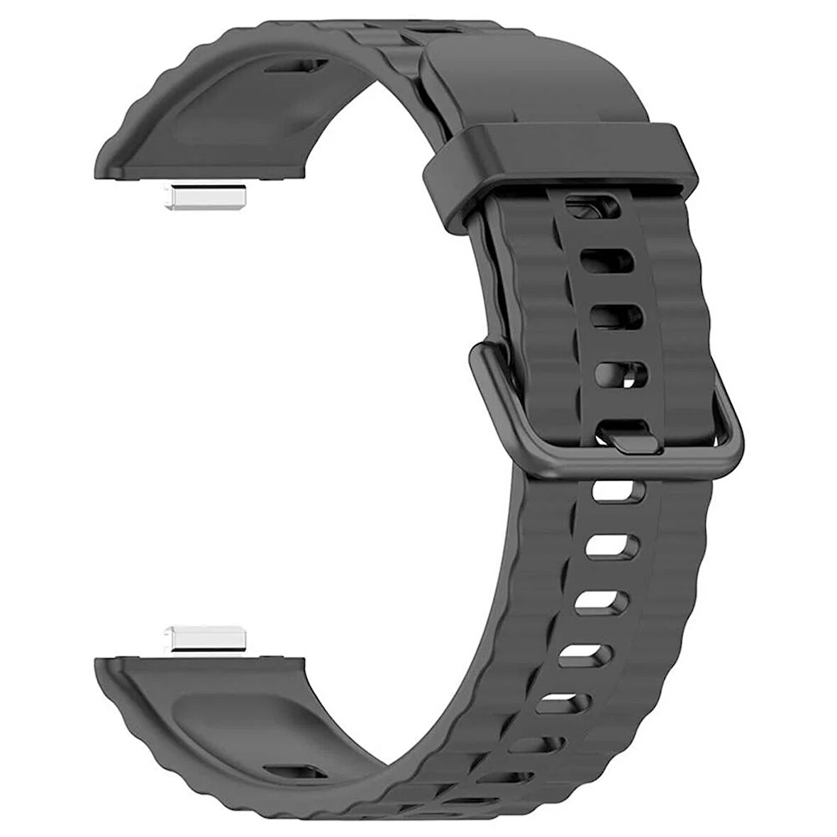Huawei Watch Fit 4 Pro Watch Fit 4  Watch Fit 3 ile Uyumlu Official Siyah Tokalı Silikon Kordon