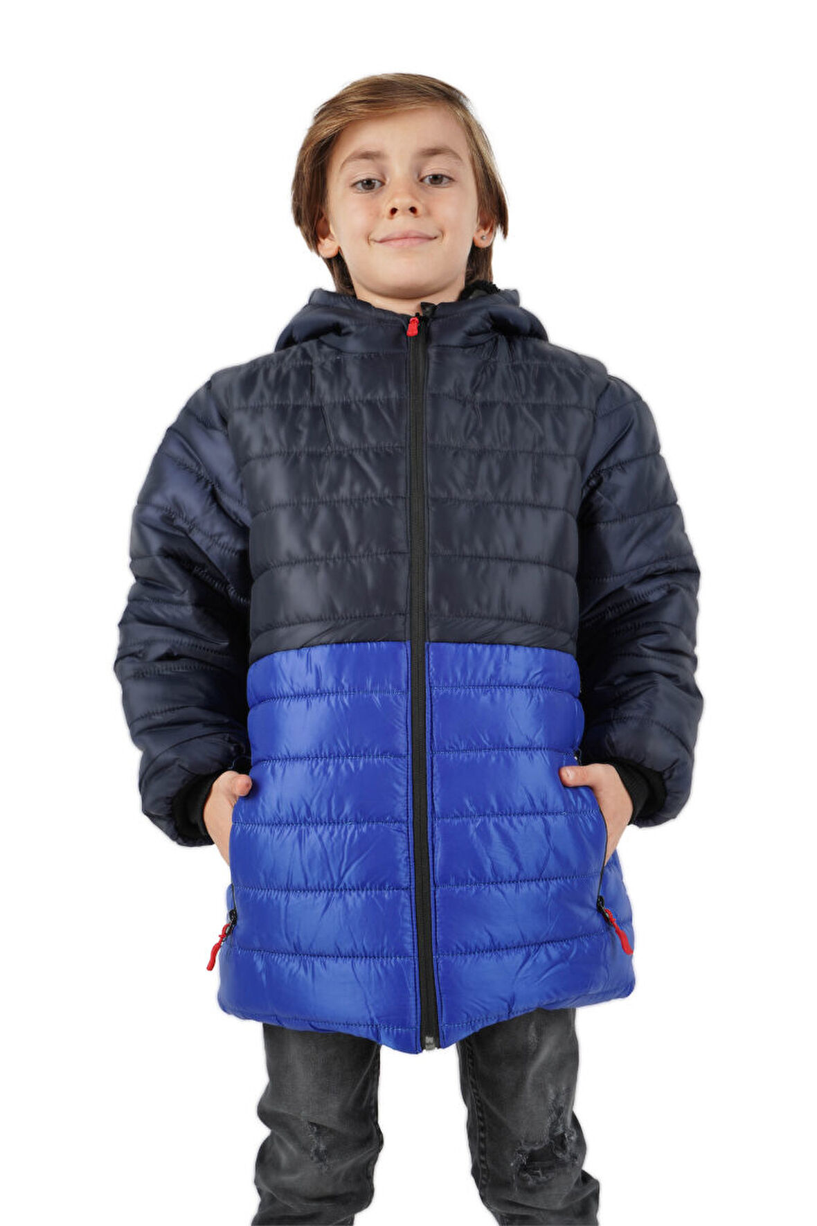 İçi Kürklü Su ve Rüzgar Geçirmez Erkek Çocuk Mont