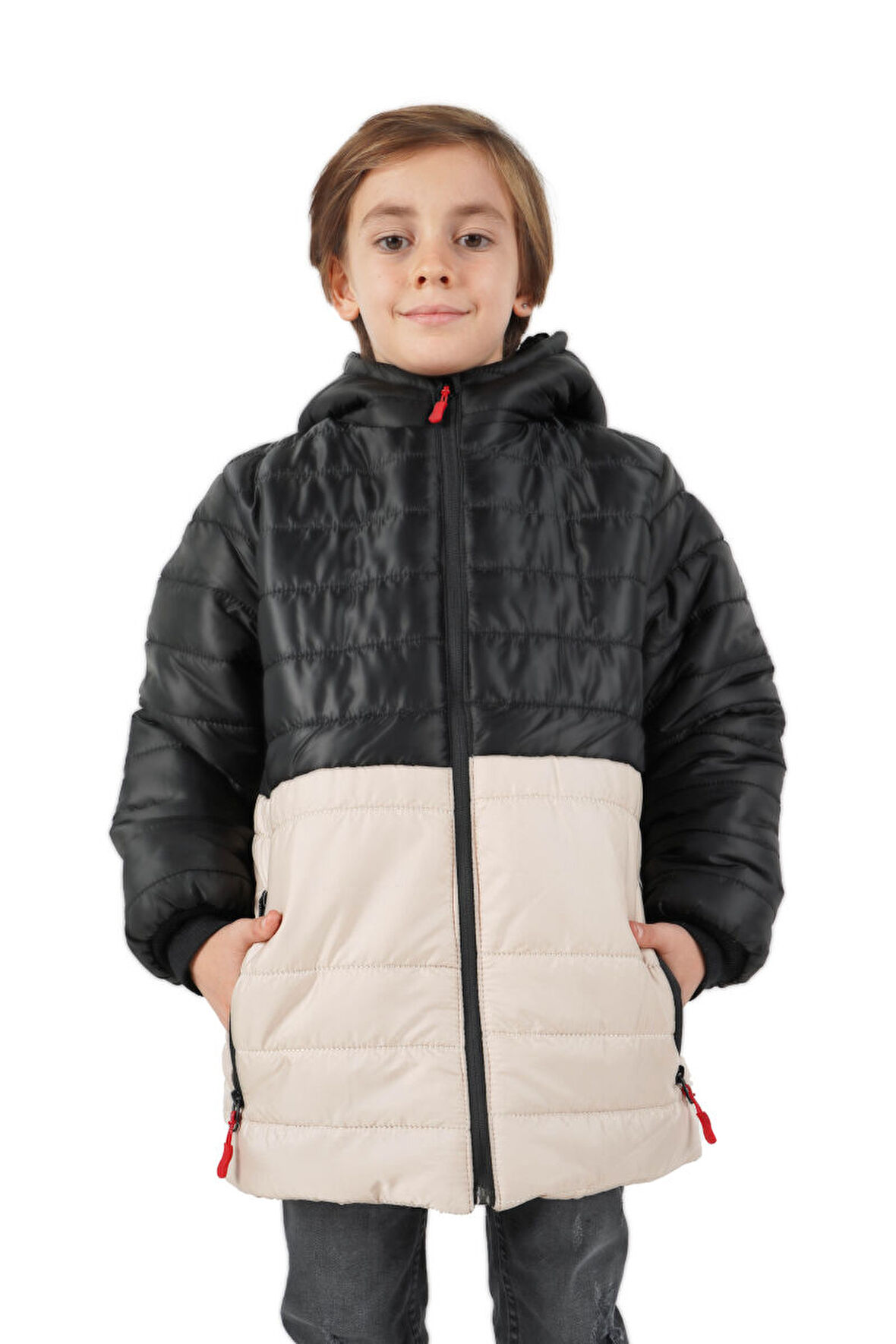 İçi Kürklü Su ve Rüzgar Geçirmez Erkek Çocuk Mont