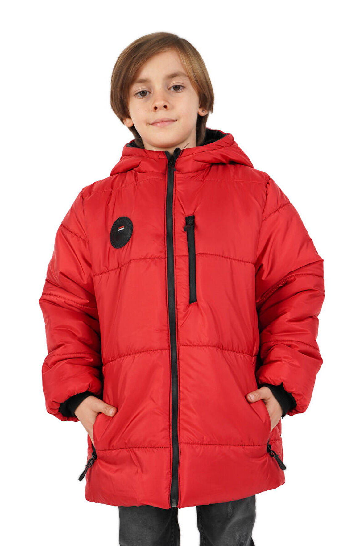 İçi Kürklü Su ve Rüzgar Geçirmez Erkek Çocuk Mont