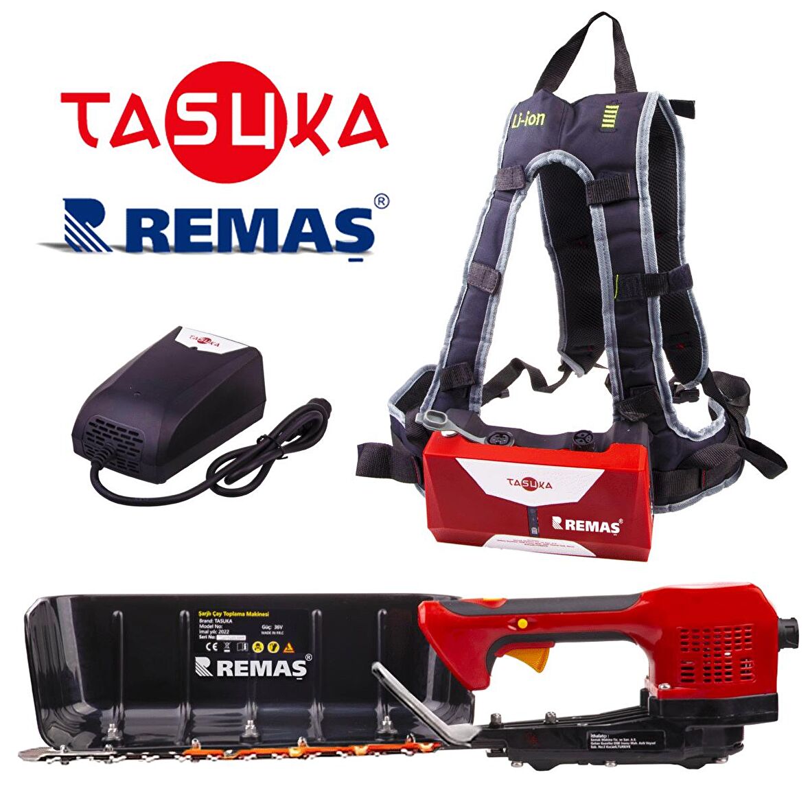 Tasuka TS-35TP Akülü Şarjlı Sepetli Çay Toplama Makinası