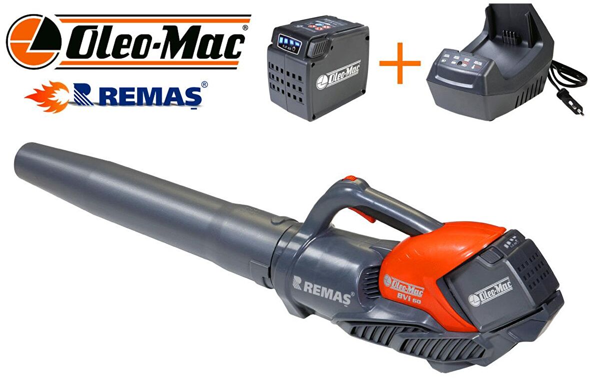 Oleo-Mac Bvi60 Şarjlı 5.0 Ah Akülü Üfleme Makinesi