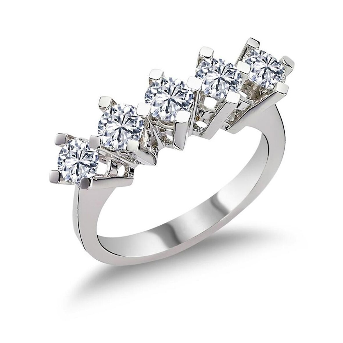 14 Ayar Altın 1.25 Ct Pırlanta Beştaş Yüzük RMY524