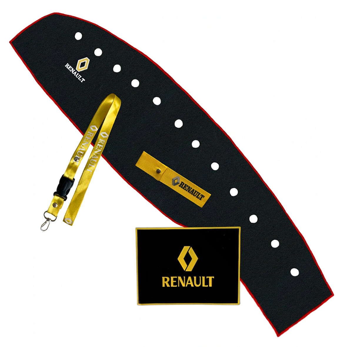 Renault 19 Europa Torpido Koruma Halısı | Renault Sarı Oto Ayna Askısı Tampon Çeki İpi Torpido Ped