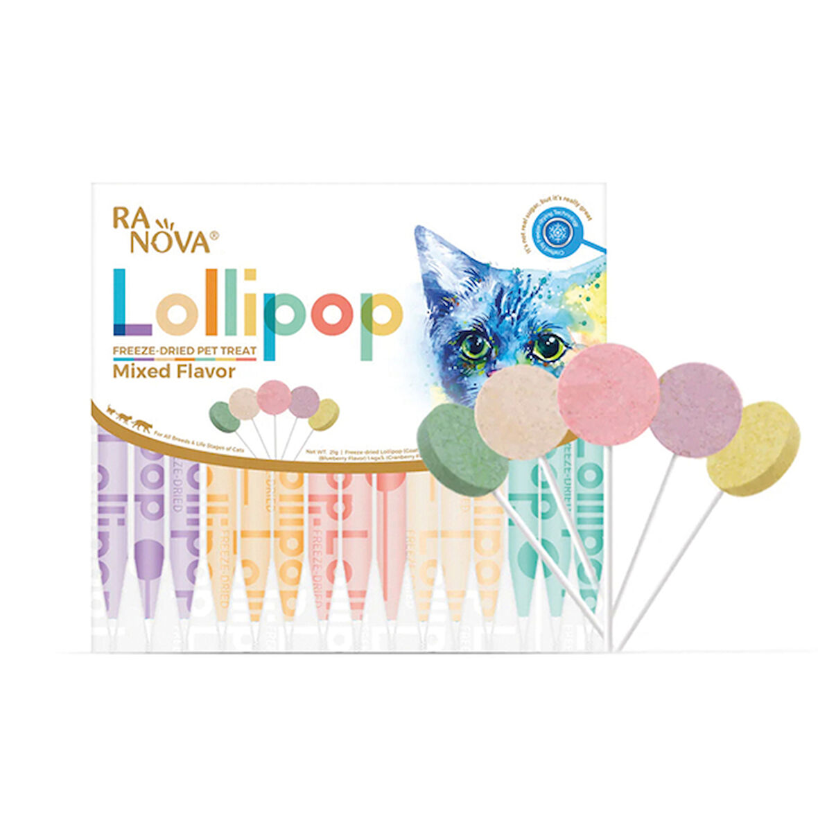 Petlovebutik Kediler için Karışık Lezzetli Lolipop *1.4g *3'lü