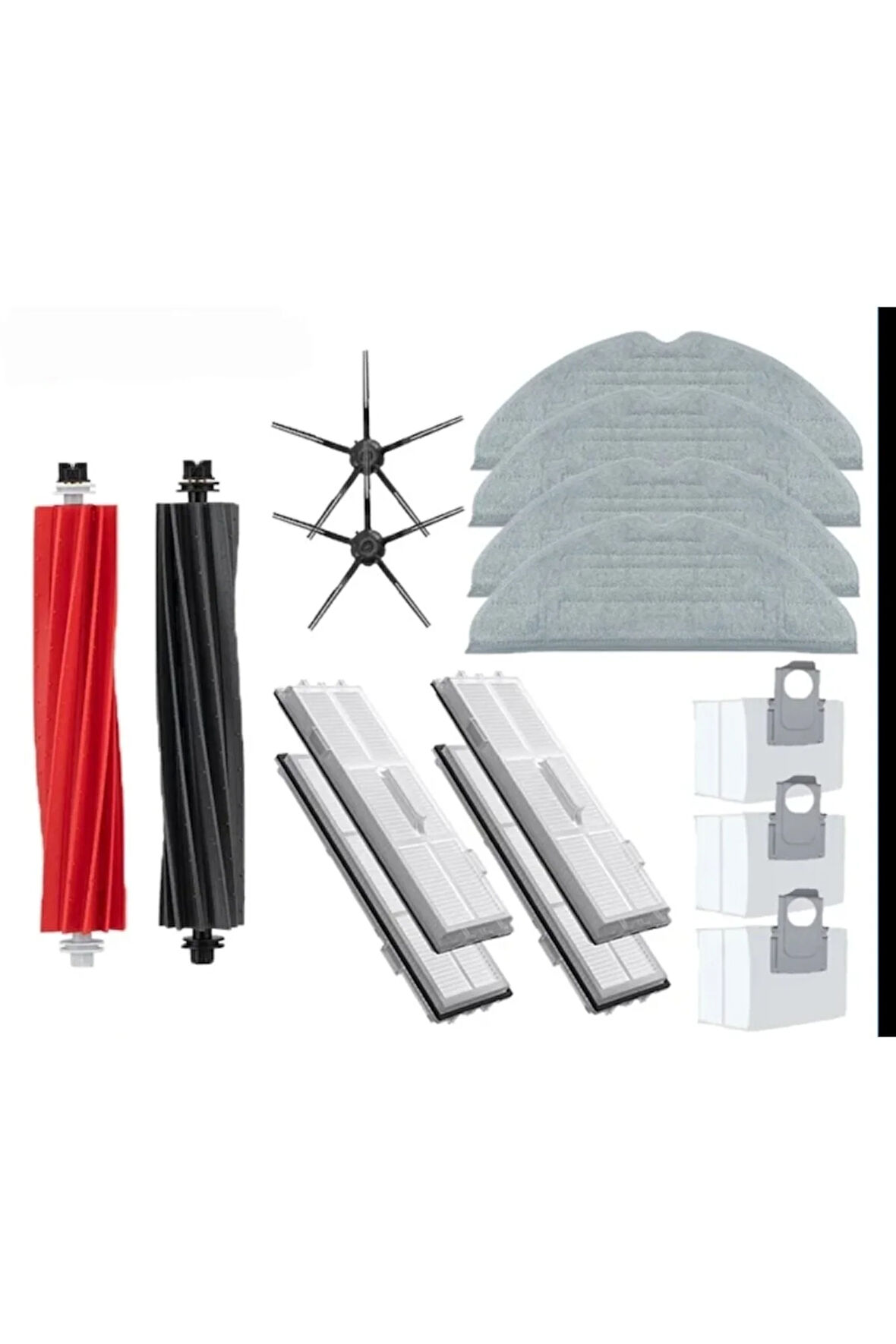 ROBOROCK S8 + plus pro ultra uyumlu yedek fırça filtre toz torbası set