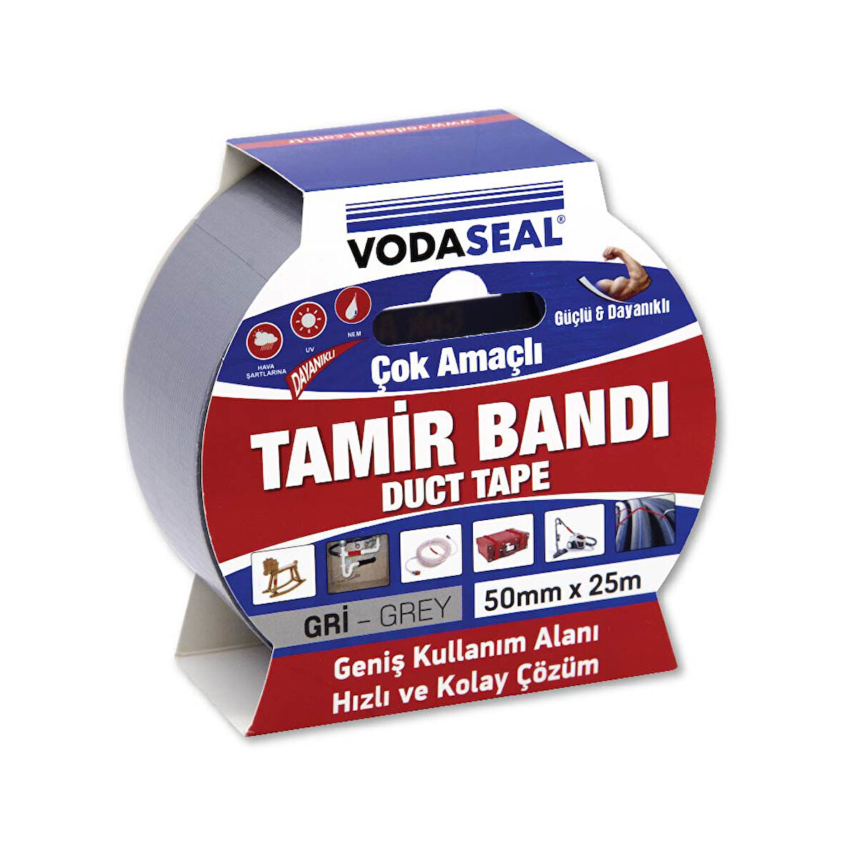 Vodaseal | Çok Amaçlı Tamir Bandı, 50 mm, 25 m, Gri