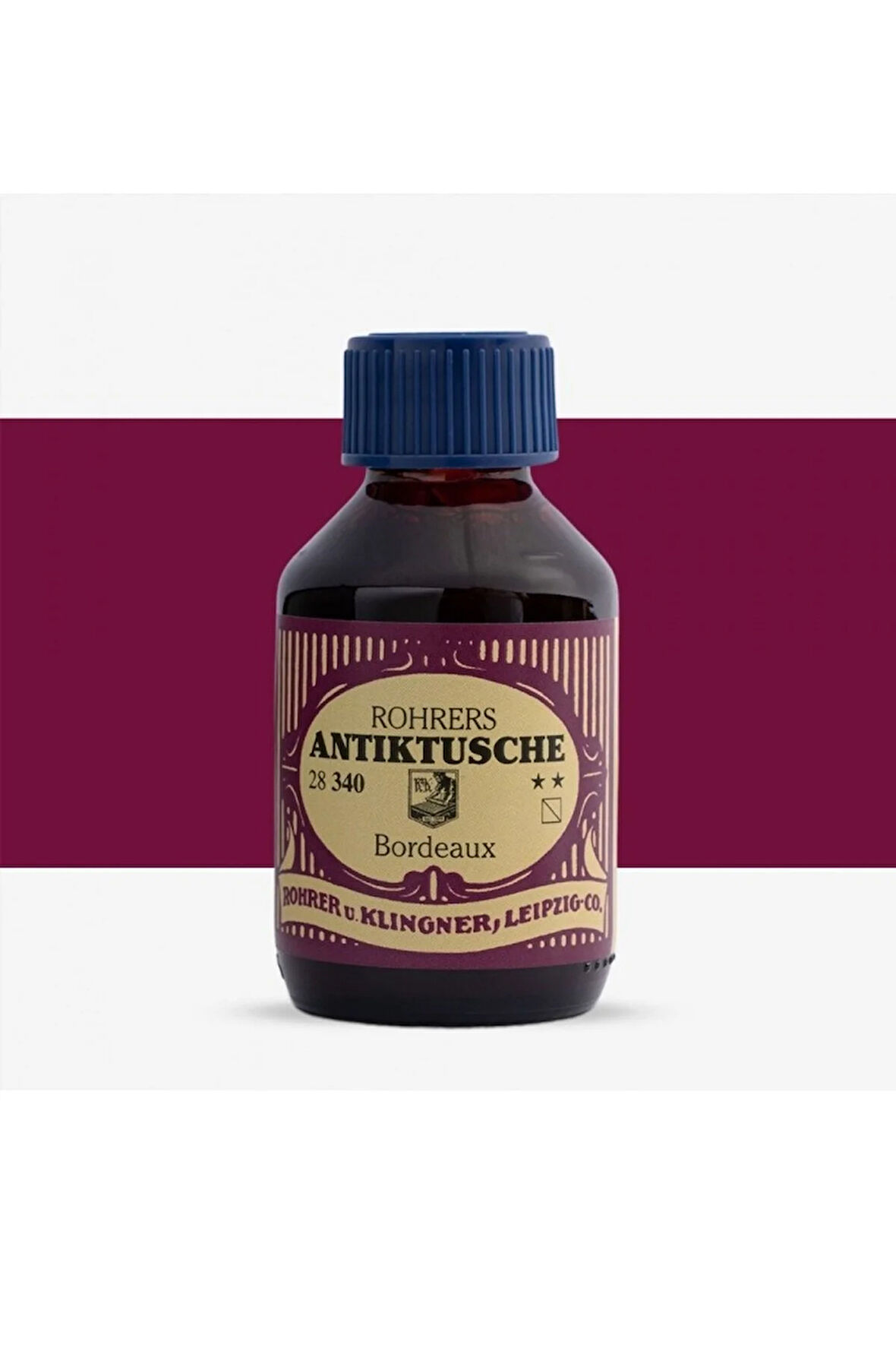 Rohrer & Klingner Antik Mürekkep 28-Modern sanatçılar için profesyonel mürekkep 100ml 340-bordeaux