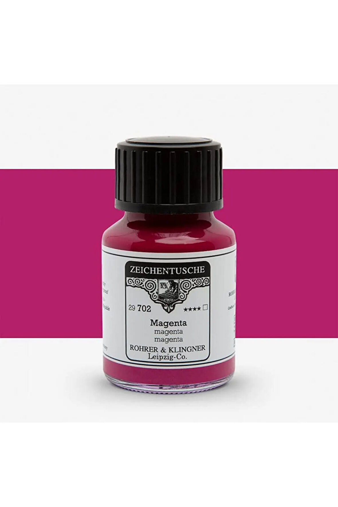 Rohrer&Klingner Kaligrafi mürekkebi Zeichentusche 29-airbrush-fırça-divit-sulu boya 50ml-702 Magenta