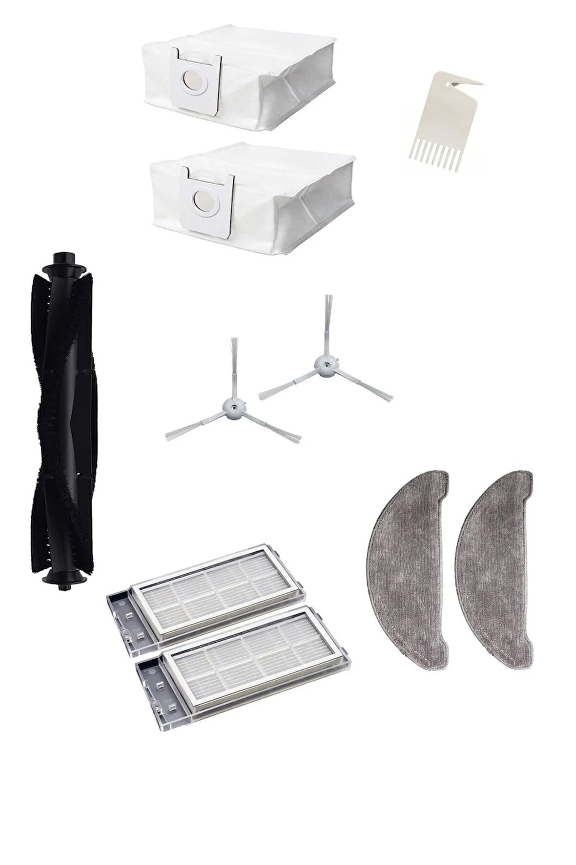 Roıdmı Eve Plus Uyumlu Yedek Parça Seti Hepa Filtre-fırça-mop Paspas