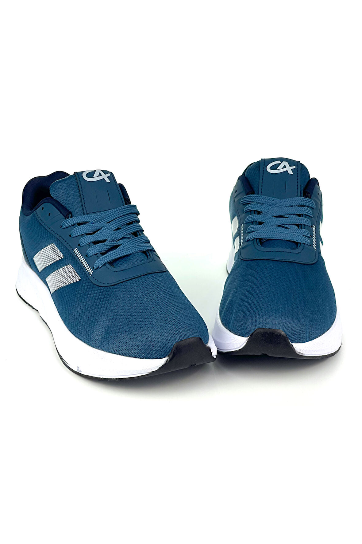 Erkek İndigo Bağcıklı Nefes Alan Esnek Hafif Günlük Sneaker Spor Ayakkabı