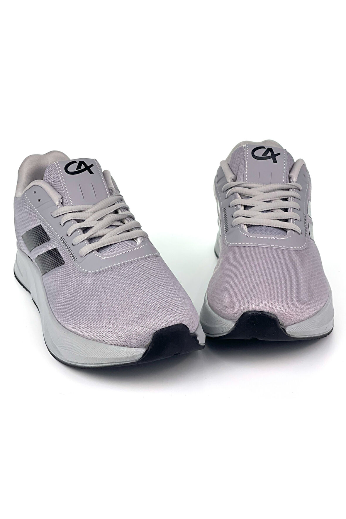 Erkek Buz Siyah Bağcıklı Nefes Alan Esnek Hafif Günlük Sneaker Spor Ayakkabı