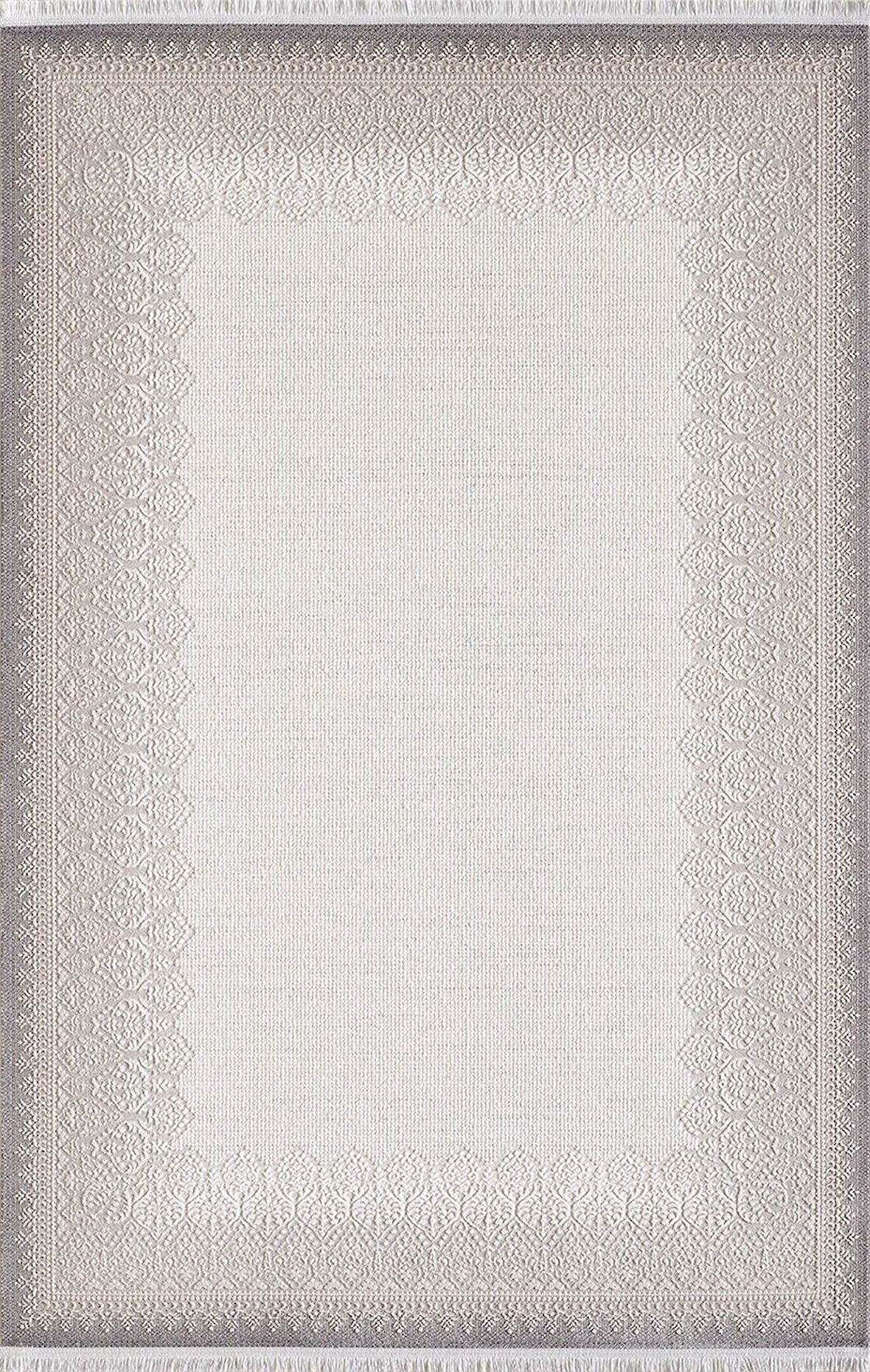 Artemis Halı Romantik 02435A Gri Bej Retro Desenli Halı