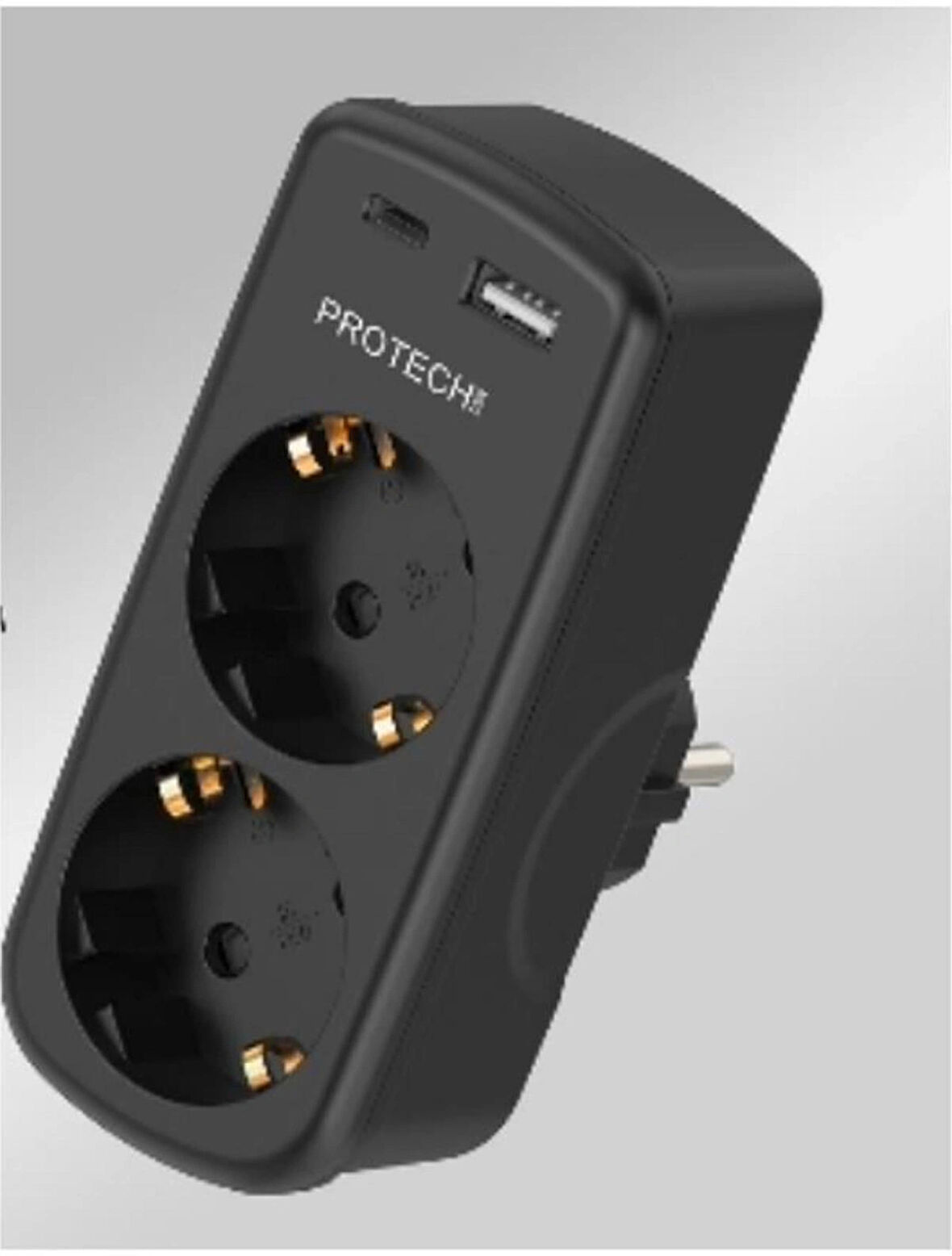 ROSE TEKNOLOJİ 2 PRİZ 1 USB 1 TYPE-C GİRİŞLİ AKIM KORUMALI VE ÇOCUK KİLİTLİ DUVAR TİPİ PRİZ