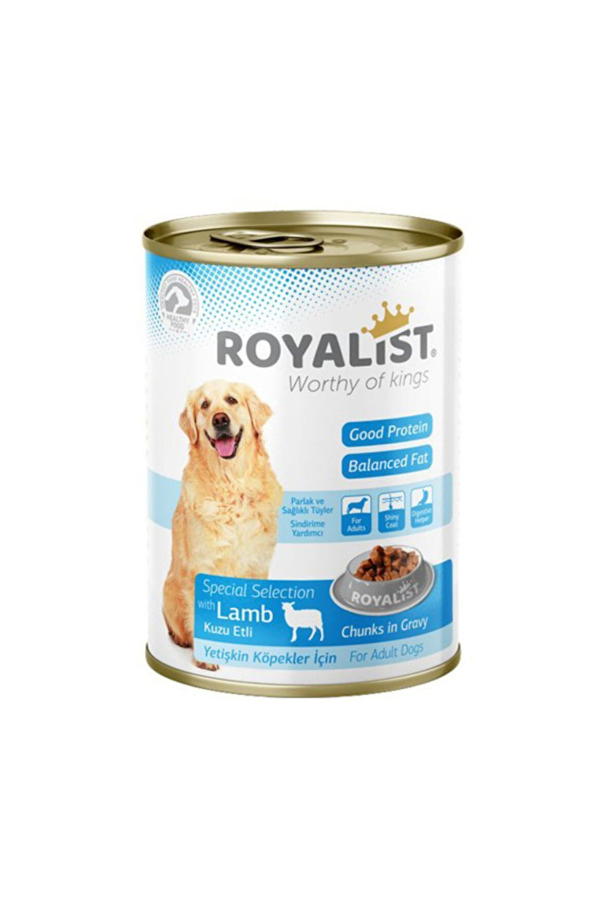 Kuzulu Parça Etli Gravy Soslu Yetişkin Köpek Konservesi 400 Gr 12 Li