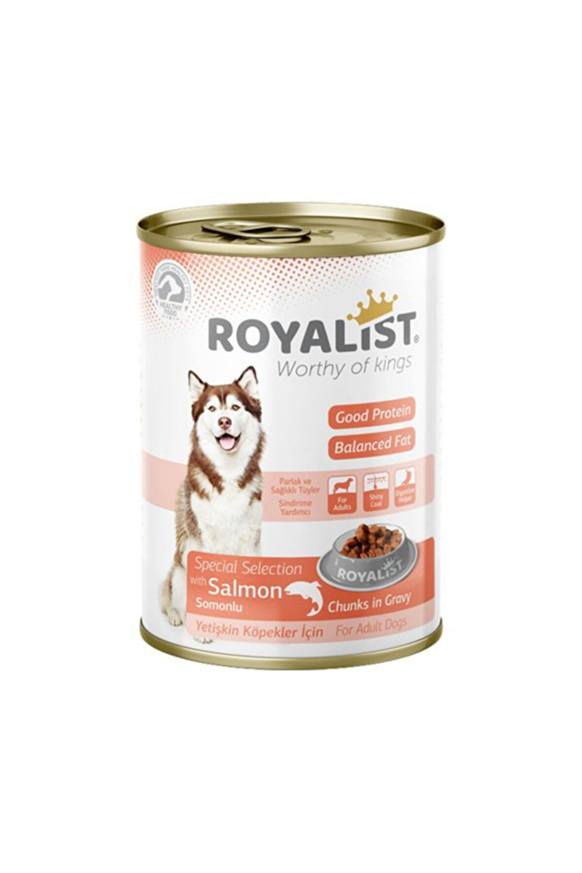 Somonlu Parça Etli Gravy Soslu Yetişkin Köpek Konservesi 400 Gr 12 Li