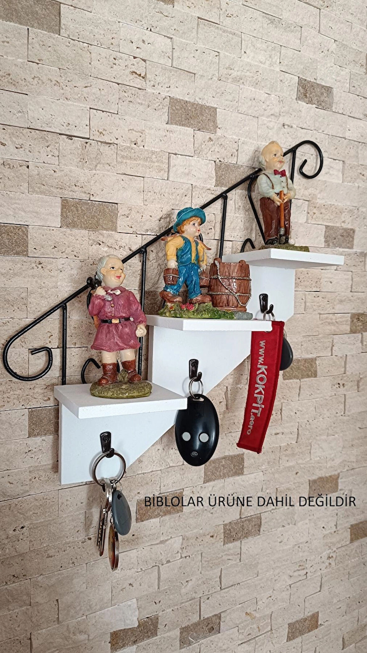 Dekoratif, Merdiven Modelli, Çiçek, Anahtarlık Askılık 