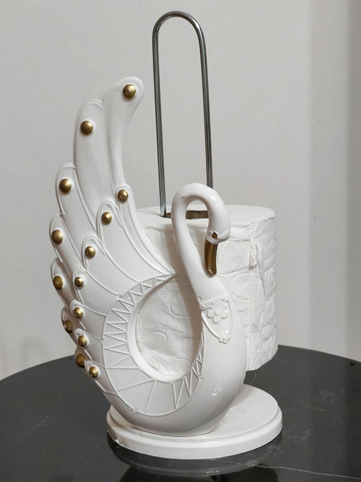 Kuğu Desenli Tuvalet Kağıdı Tutucu, Banyo Aksesuarı, Banyo Düzenleyici