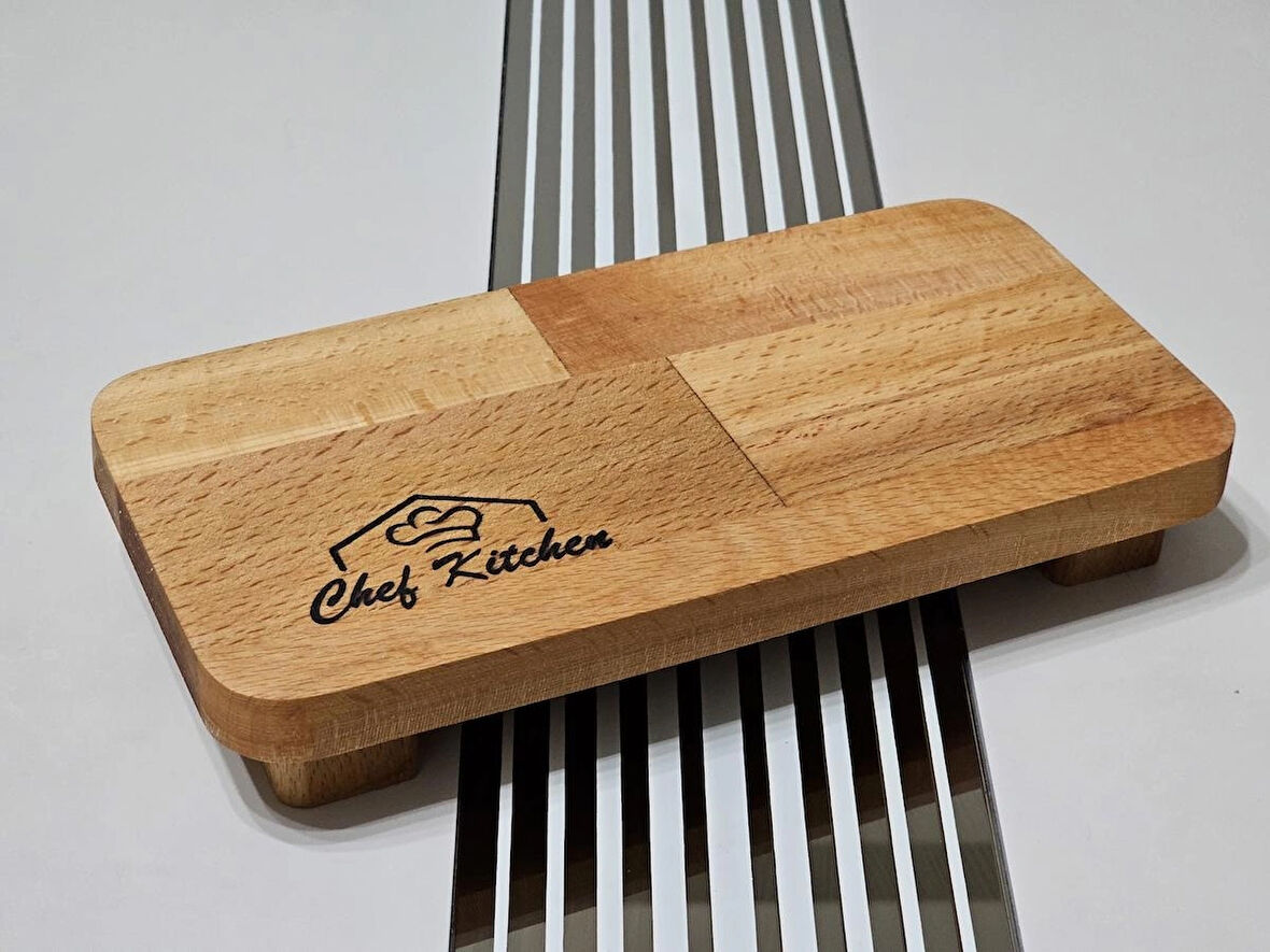 22x11 Cm Dikdörtgen Ahşap Yağdanlık Altlığı, Baharat, Sunum Standı, Çok Amaçlı Mutfak Tabağı