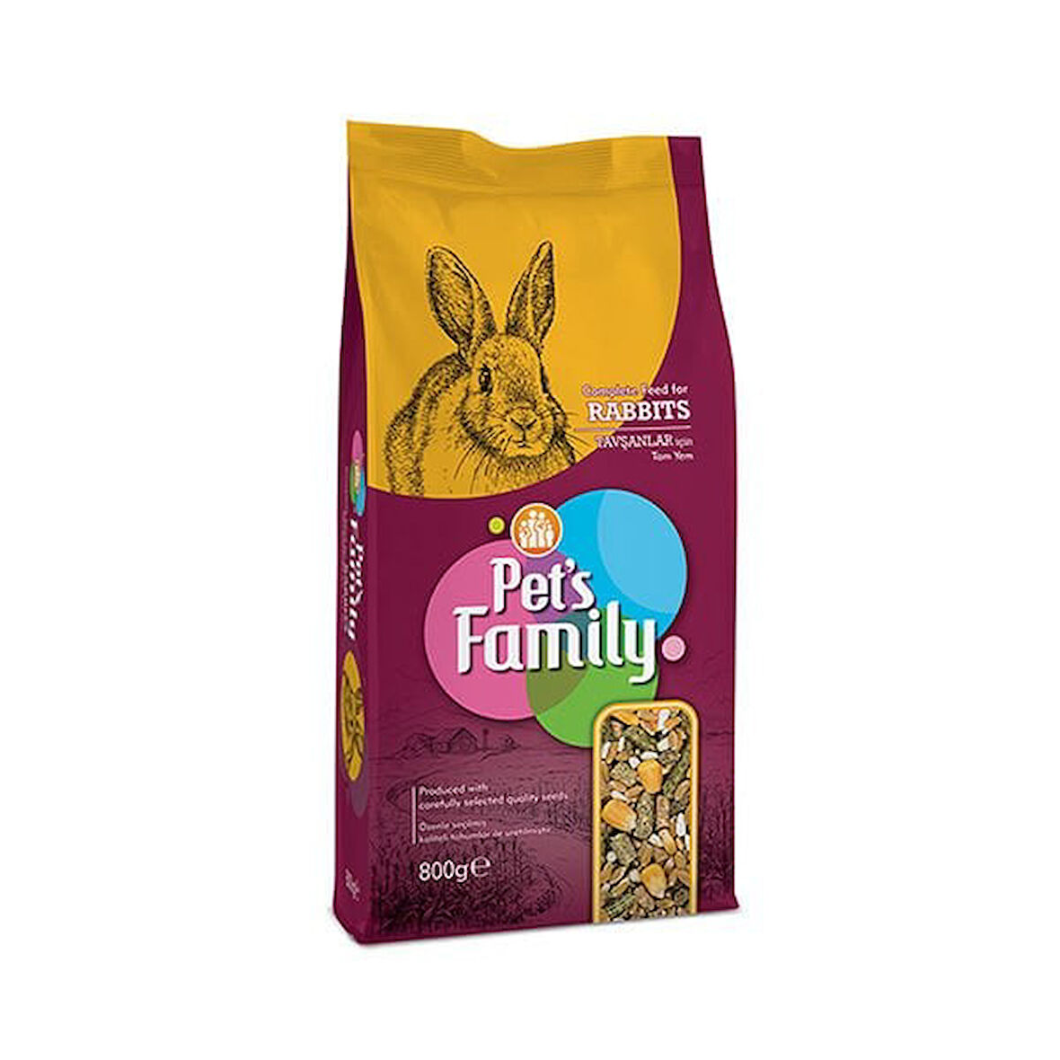 Pets Family Kemirgen Tavşan Yemi 800 Gr