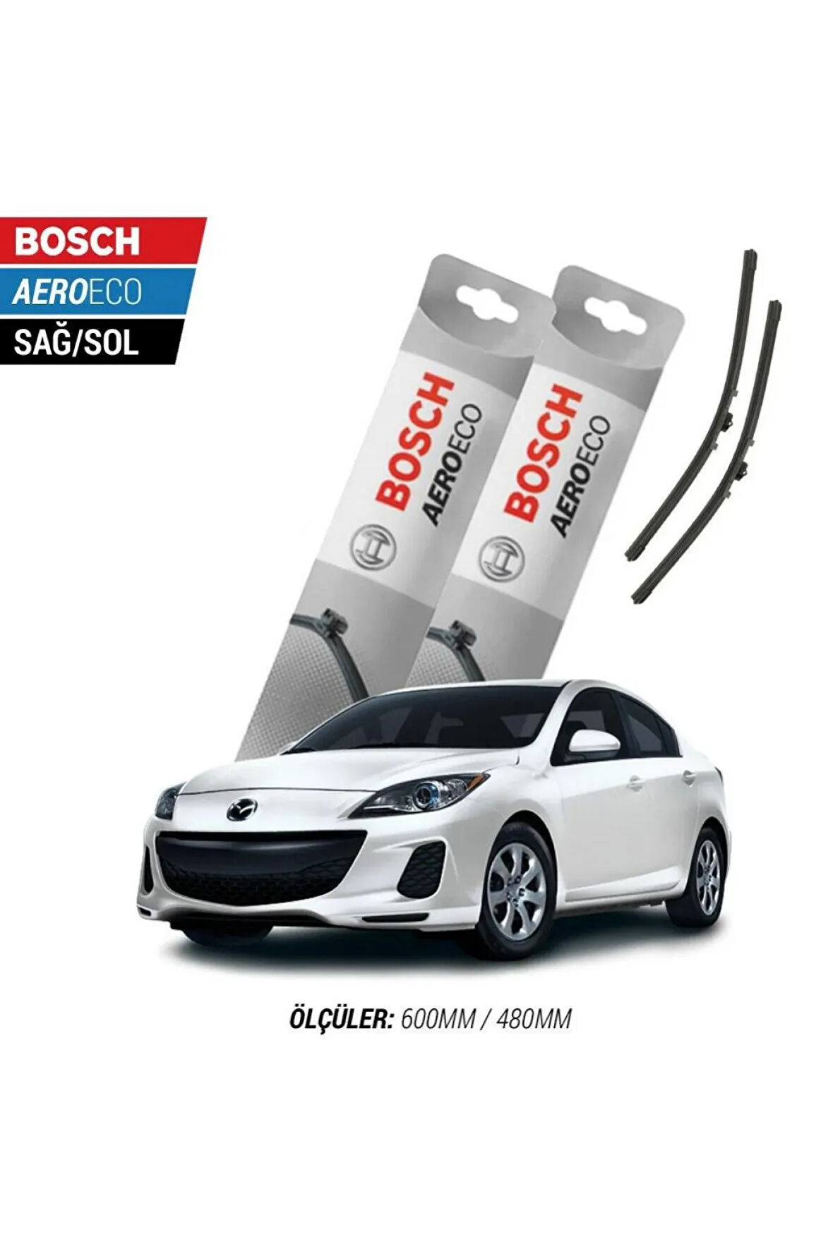 Mazda - Mazda 3 Sedan 2010 Model Bosch Aeroeco Muz Silecek Takımı
