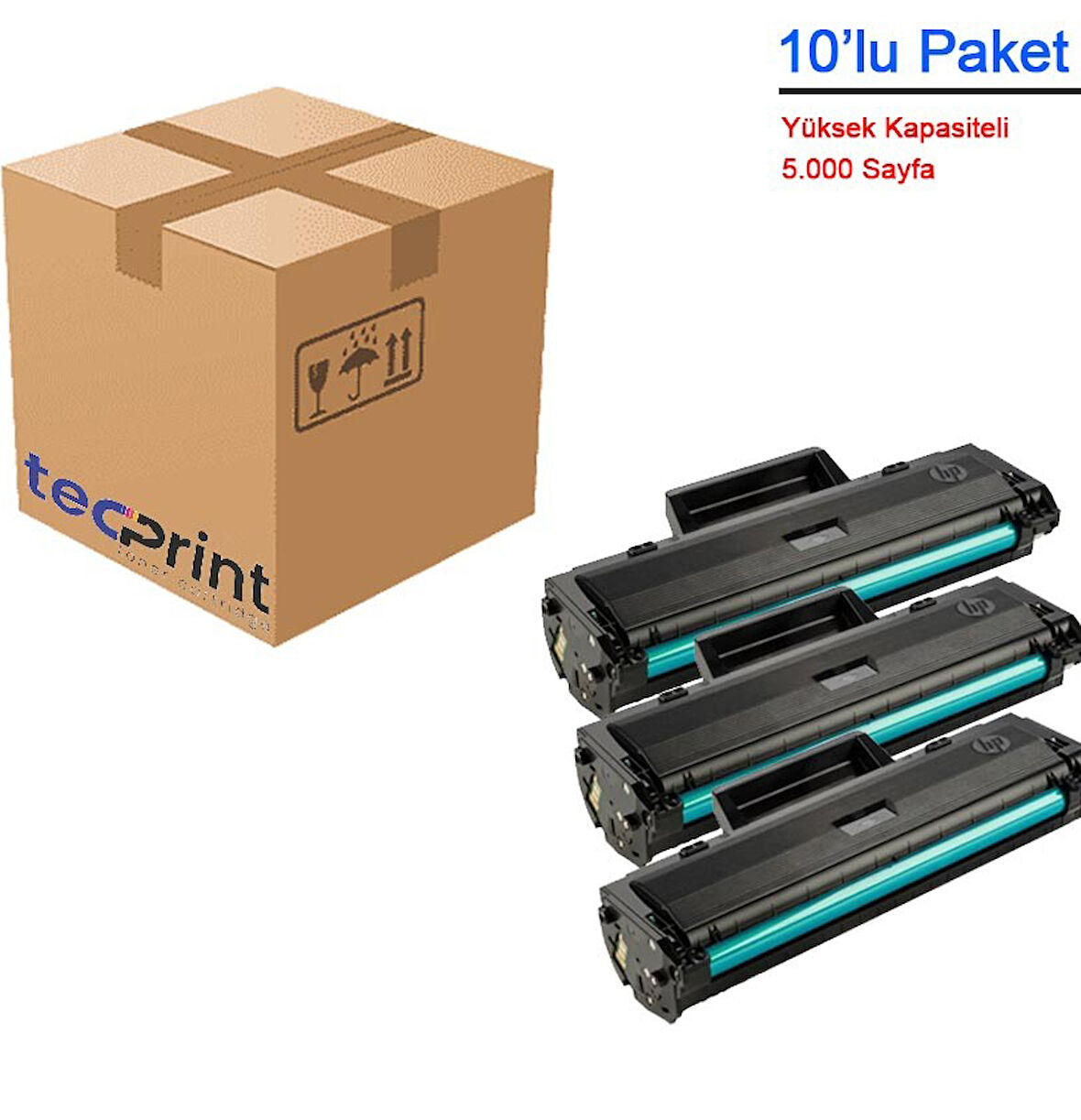 Tecprint HP 106A 5BİN SAYFA ÇİPLİ MUADİL TONER 10LU PAKET